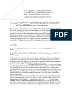 Modelo de Denuncia y o Querella Por Los Delitos de Incumplimiento de Obligaciones de Asistencia F