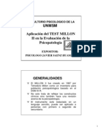 Aplicación Del TEST MILLON II en La Evaluación