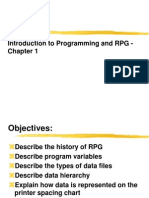 RPG Iv: Introduction To Programming and RPG