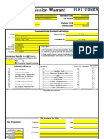 Part Submission Warrant: Supplier Information and Declaration