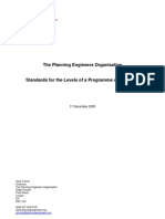 Standards For The Levels of A Programme or Schedule