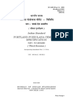 Portland-Pozzolana Cement - Specification: Indian Standard