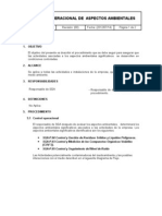 Procedimiento de Control Operacional de Aspectos Ambientales