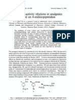 Structure-Activity Relations in Analgesics Based On 4-Anilinopiperidine