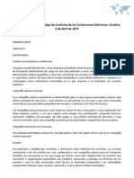 Convención Sobre Un Código de Conducta de Las Conferencias Marítimas. Ginebra, 6 de Abril de 1974