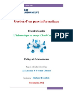 Cloud Computing Informatique en Nuage