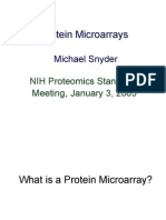 Protein Microarrays: Michael Snyder