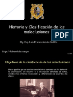 Historia y Clasificación Maloclusiones Luis Arriola