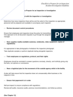 Checklist To Prepare For An Inspection Incident Investigation Guideline