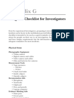 Appendix G: Quick Checklist For Investigators