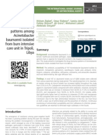 Antimicrobial Resistance Patterns Among Acinetobacter Baumannii Isolated From Burn Intensive Care Unit in Tripoli, Liby