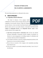 Corporate Governance (Clause 49 Listing Agreement) : I) Board of Directors