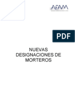 Designaciones Morteros y Cemento Cola Según CTE