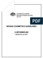 Cosmetic Guidelines (Australia) 2012