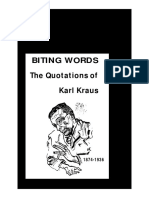 Biting Words: The Quotations of Karl Kraus. Translated by Thomas Szasz