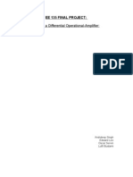 Design A Differential Operational-Amplifier:: Ee 135 Final Project