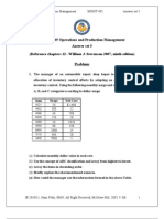 MGMT 405 Operations and Production Management Answer Set 5 (Reference Chapters 12 - William J. Stevenson-2007, Ninth Edition) Problems