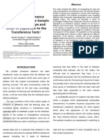 PerformanceDuring A Matching-to-SampleTask Due To The Type Andorder of Exposition To Thetransference Tests