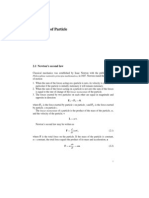 Dynamics of Particle: 2.1 Newton's Second Law