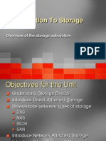 Introduction To Storage: Overview of The Storage Subsystem