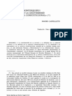 Renegar de Montesquieu. La Expansión y La Legitimidad de La Justicia Constitucional (Mauro Cappelletti)