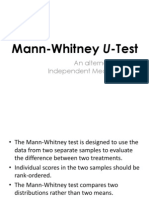 Mann Whitney U Test