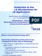 An Introduction To Gas Turbines & Microturbines For DE Applications