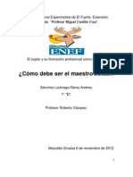 Ensayo "Como Debe de Ser Un Docente en La Actualidad"