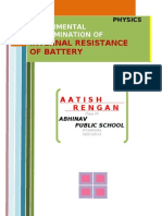 Internal Resistance of Battery