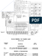 B&K Model 747 Dyna-Jet Tube Tester Schematic