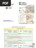 2º Congreso Nacional de Enfermería. Plasencia 17,18 y 19 de Abril. Pre-Programa Definitivo