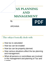 Tax Planning and Management