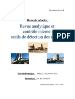 Revue Analytique Et Contrôle Interne Outils de Détection Des Risques