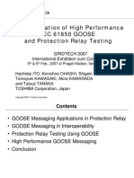 Implementation of High Performance IEC 61850 GOOSE and Protection Relay Testing