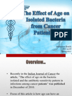 The Effect of Age On Isolated Bacteria From Cancer Patients