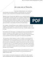 La Voluntad de Poder Como Arte en Nietzsche.