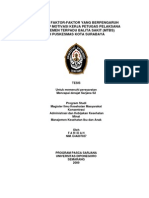 Analisis Faktor-Faktor Yang Berpengaruh Terhadap Motivasi Kerja Petugas Pelaksana Manajemen Terpadu Balita Sakit (MTBS) Di Puskesmas Kota Surabaya