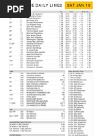 Gametime Daily Lines Sat Jan 19: ML Puck Line Total