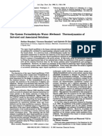 The System Formaldehyde-Water-Methanol Thermodynamics