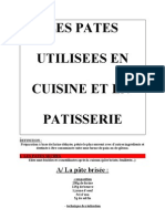 Les Pates Utilisees en Cuisine Et en Patisserie