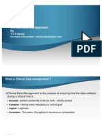 Clinical Data Management (Presentation by Sarma)