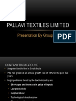 Pallavi Textiles Limited: Presentation by Group 5