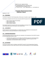 2009 World Championship Selection Document