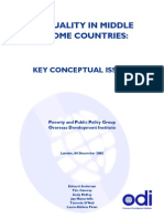 Inequality in Middle Income Countries:: Key Conceptual Issues