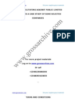 The Factors Militating Against Public Limited Companies A Case Study of Some Selected Companies in Edo State