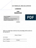 Internal Medicine Logbook Arabic