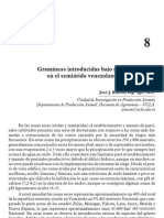 Gramineas Introducidas Bajo Riego en El Semi Arido Venezolano