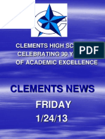 Clements High School Celebrating 30 Years of Academic Excellence