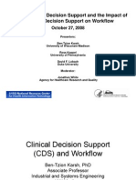 Impact of Clinical Decision Support On Workflow