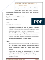 Acta de La Comisión de Catequesis Del Lunes 14 de Enero Del 2013